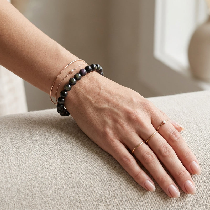 Black Tourmaline Bracelet “Bolas”