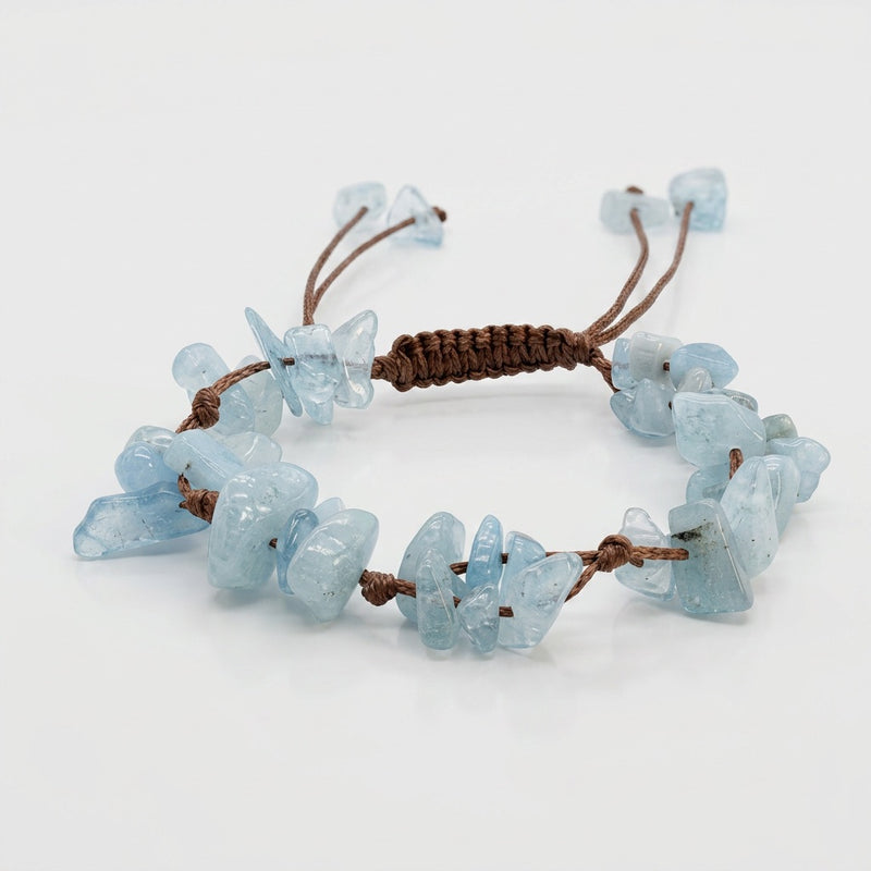 Blue Stone Aquamarine Bracelet "MADURA"