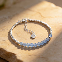 Aquamarine Stone Bracelet "Sea Whisper"
