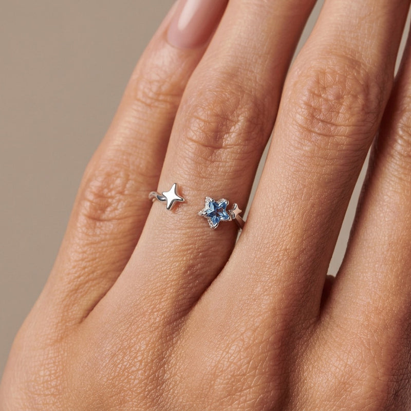 Blue Calcite Ring “Star”