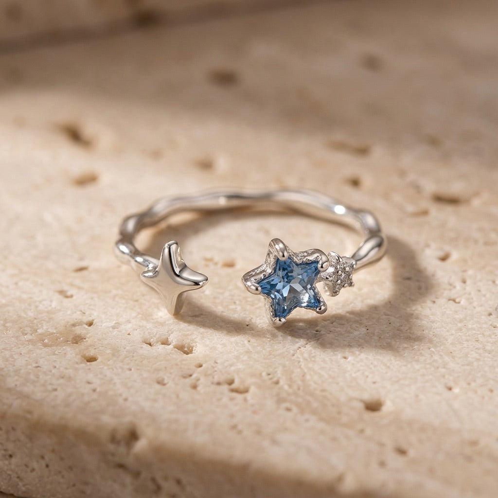 Blue Calcite Ring “Star”