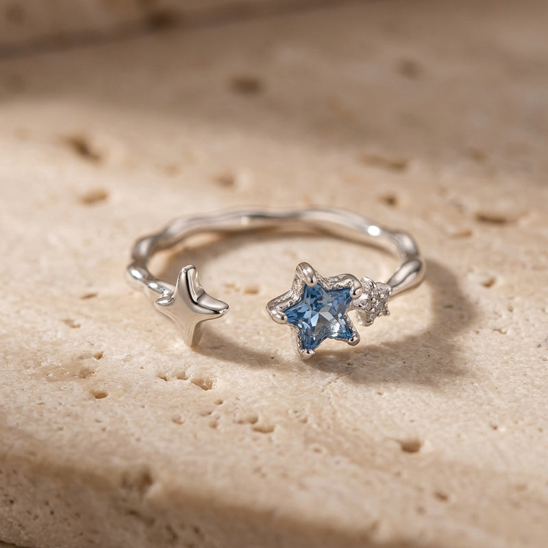 Blue Calcite Ring “Star”