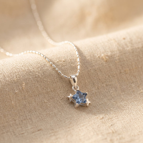 Blue Calcite Necklace "Star"