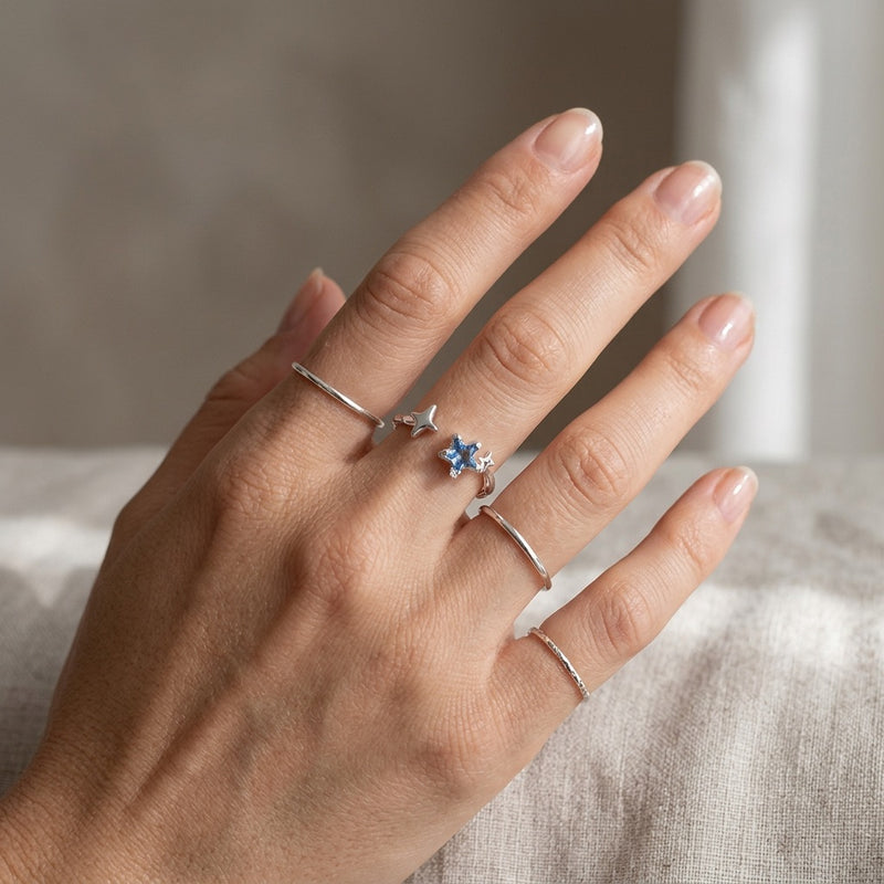 Blue Calcite Ring “Star”