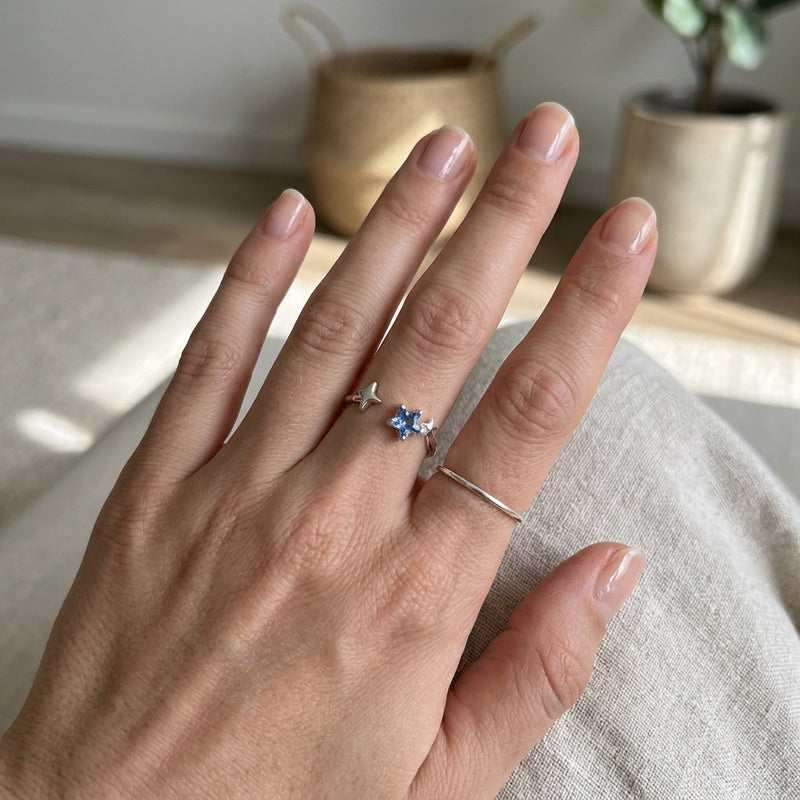 Blue Calcite Ring “Star”