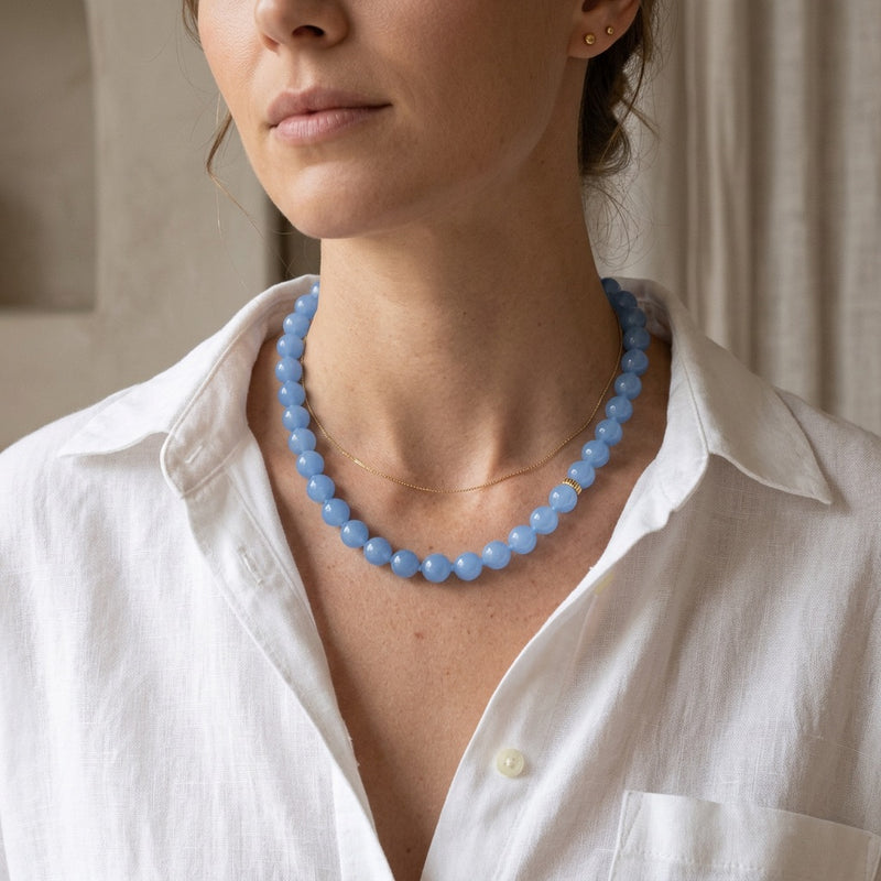 Blue Calcite Necklace “Element”