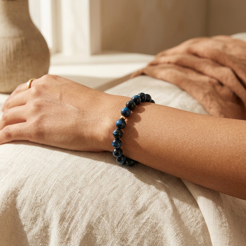 Blue Hawk Eye Bracelet “Kairo”
