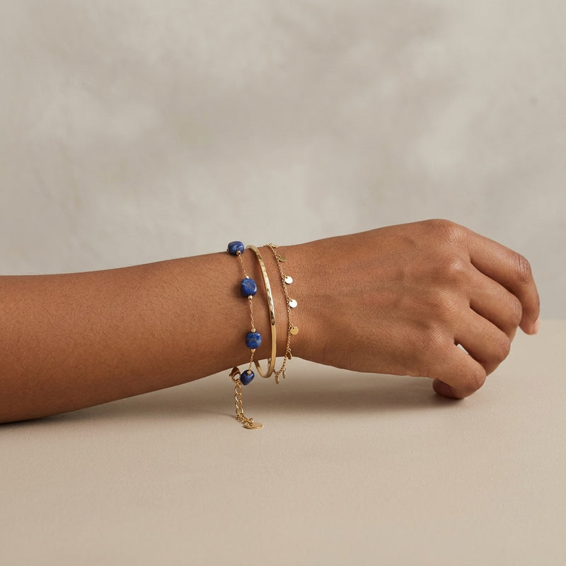 Lapis Lazuli Stone Bracelet "Celestine Aura"
