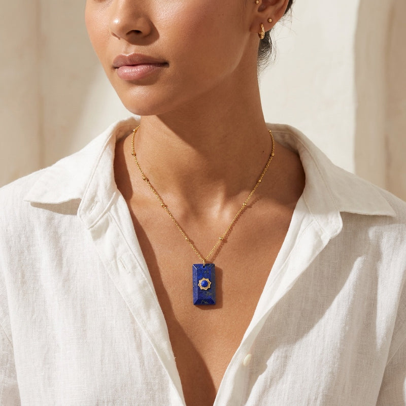 Lapis Lazuli Stone Necklace "Mobli"