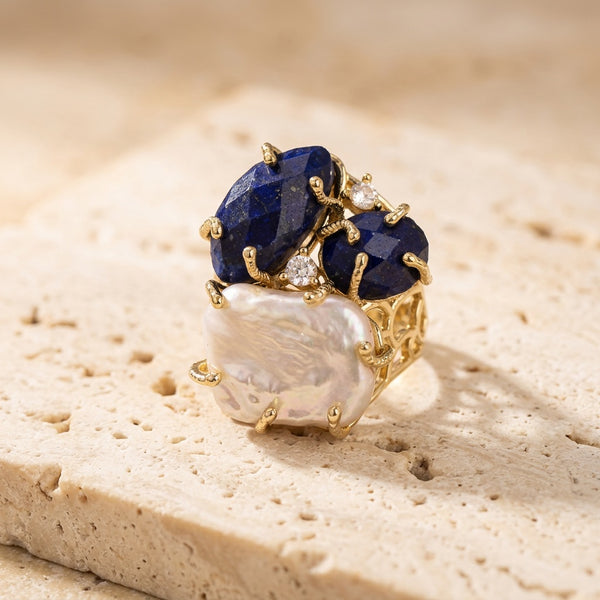 Lapis Lazuli Stone Ring "Diana"
