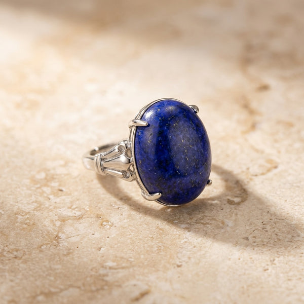 Lapis Lazuli Stone Adjustable Ring "Astralis"