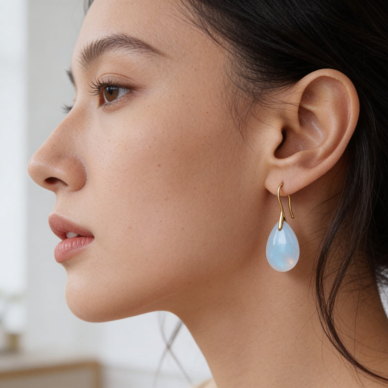 Opal Stone Earrings “Moonflare”