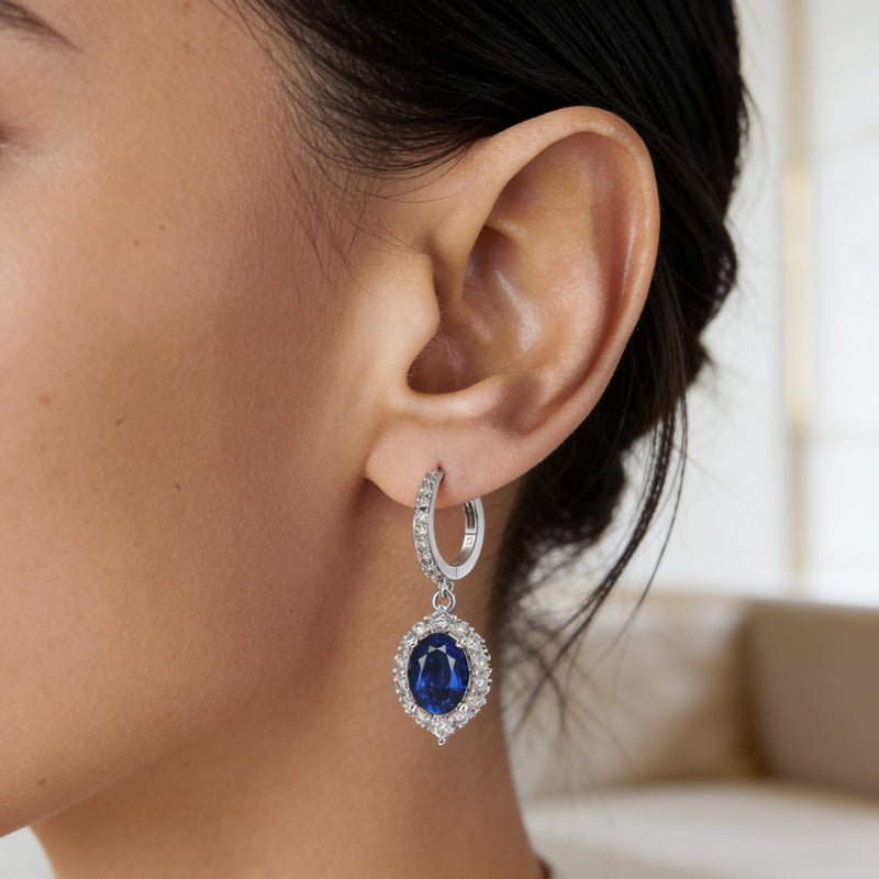Blue Sapphire Earrings “Astrielle”