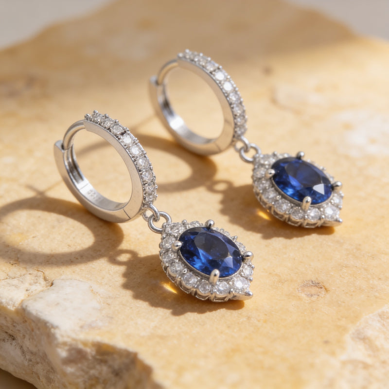 Blue Sapphire Earrings “Astrielle”