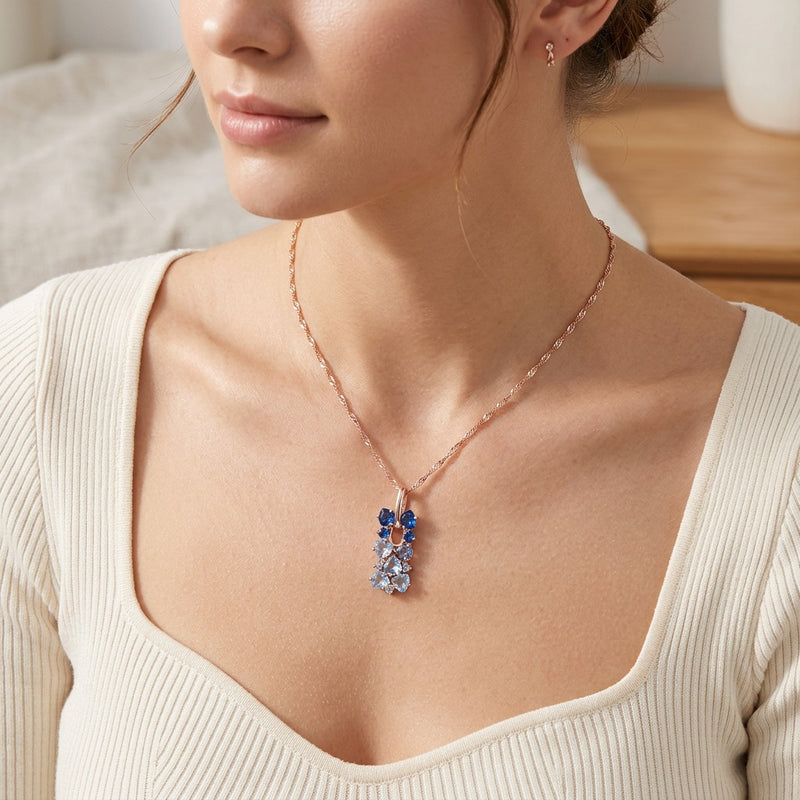 Blue Sapphire Necklace "Gradient"