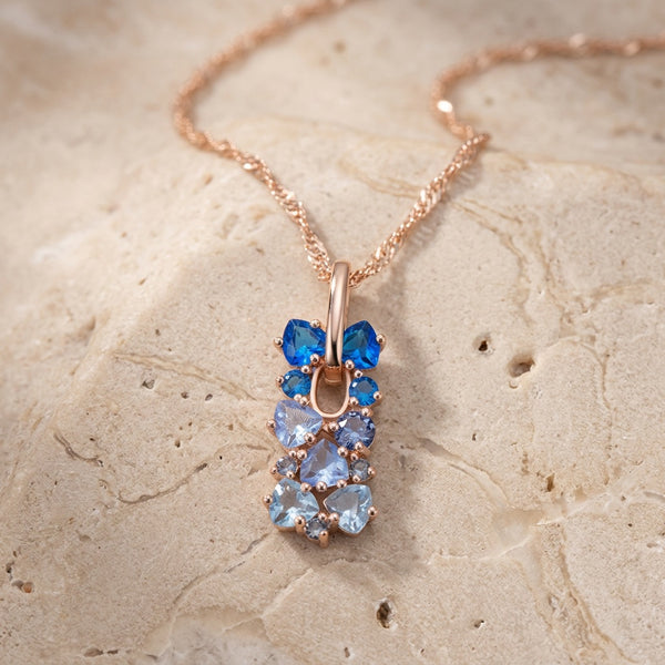 Blue Sapphire Necklace "Gradient"