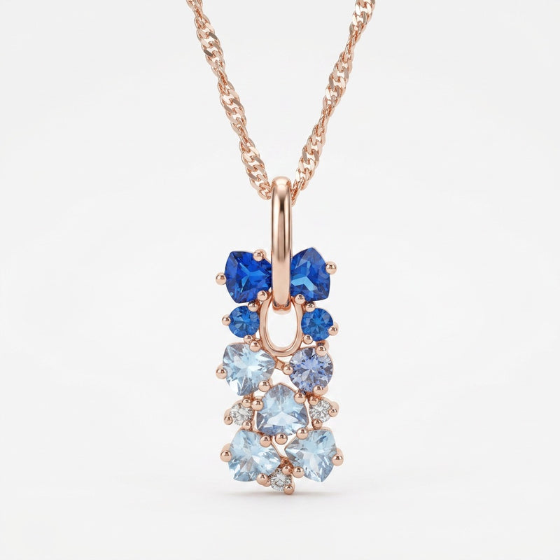 Blue Sapphire Necklace "Gradient"