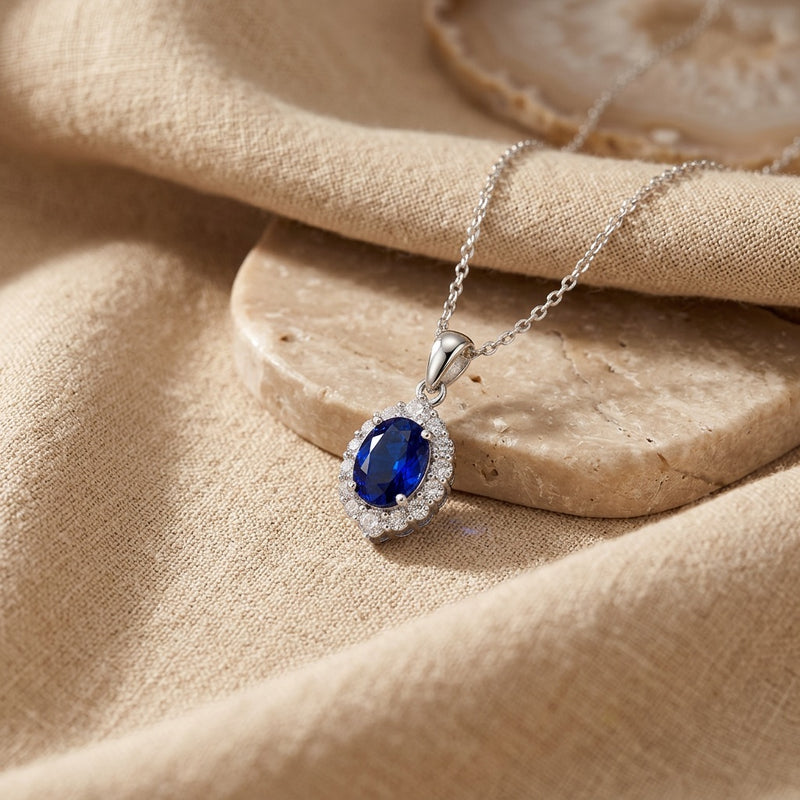 Blue Sapphire Necklace "Astrielle"