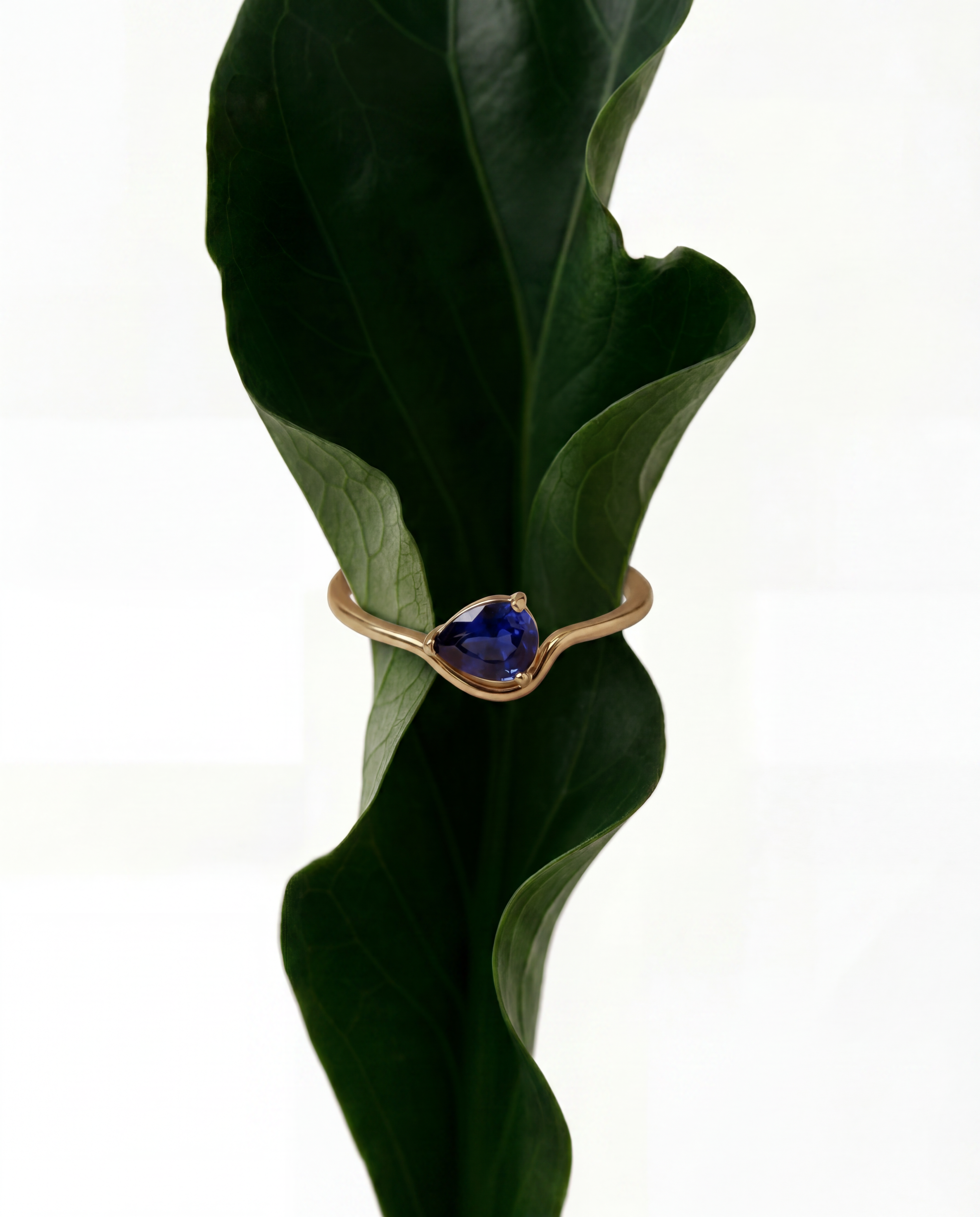 Blue Sapphire ring "Linea"