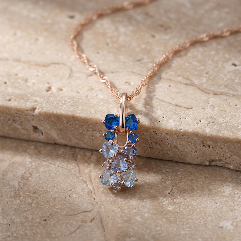 Blue Sapphire Necklace "Gradient"