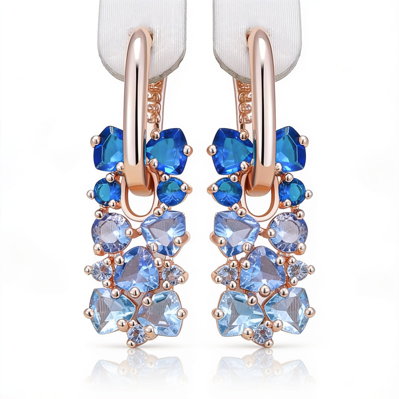 Blue Sapphire Earrings "Gradient"