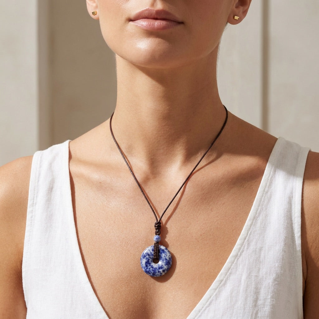 Sodalite Stone Pendant Orbit