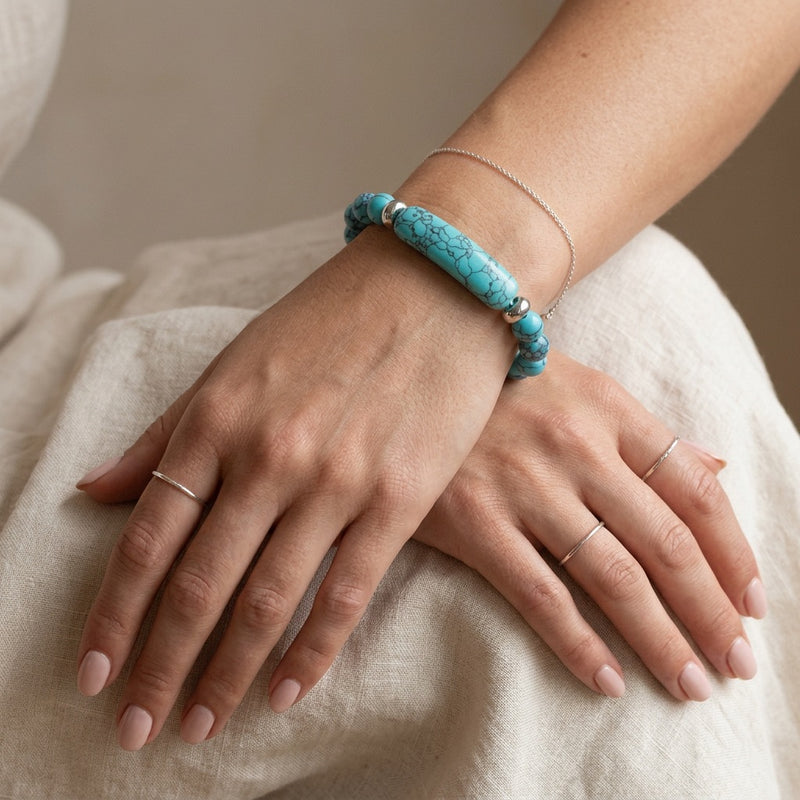 Blue Turquoise Bracelet "Kaelune"