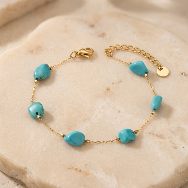 Turquoise Stone Bracelet “Celestara”