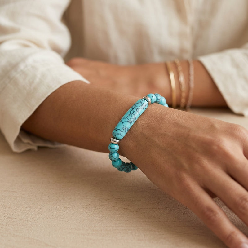 Blue Turquoise Bracelet "Kaelune"