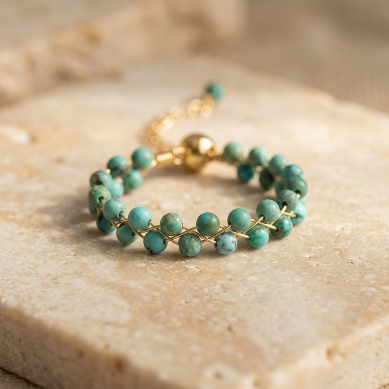 Turquoise Stone Ring "Grape"