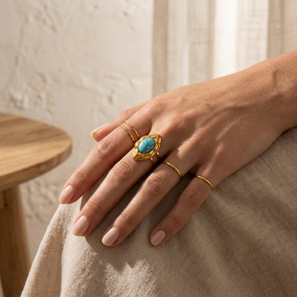 Turquoise Ring "Solara"