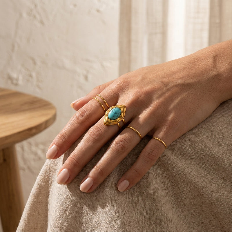 Turquoise Ring "Solara"