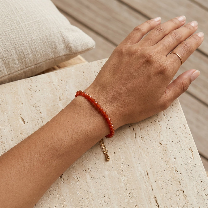 Carnelian Stone Bracelet "Bohem"