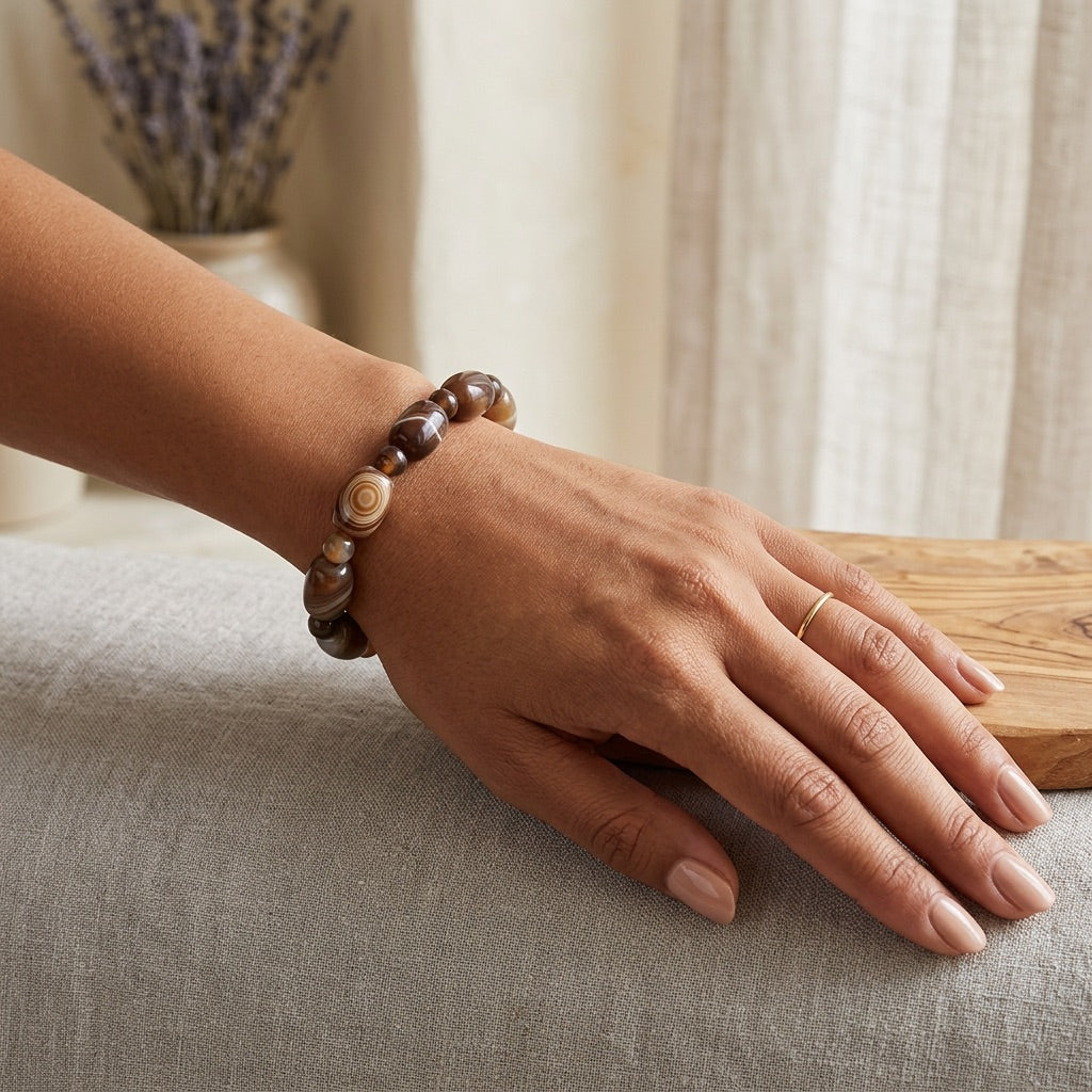 Coffee Agate Bracelet "Elyra"