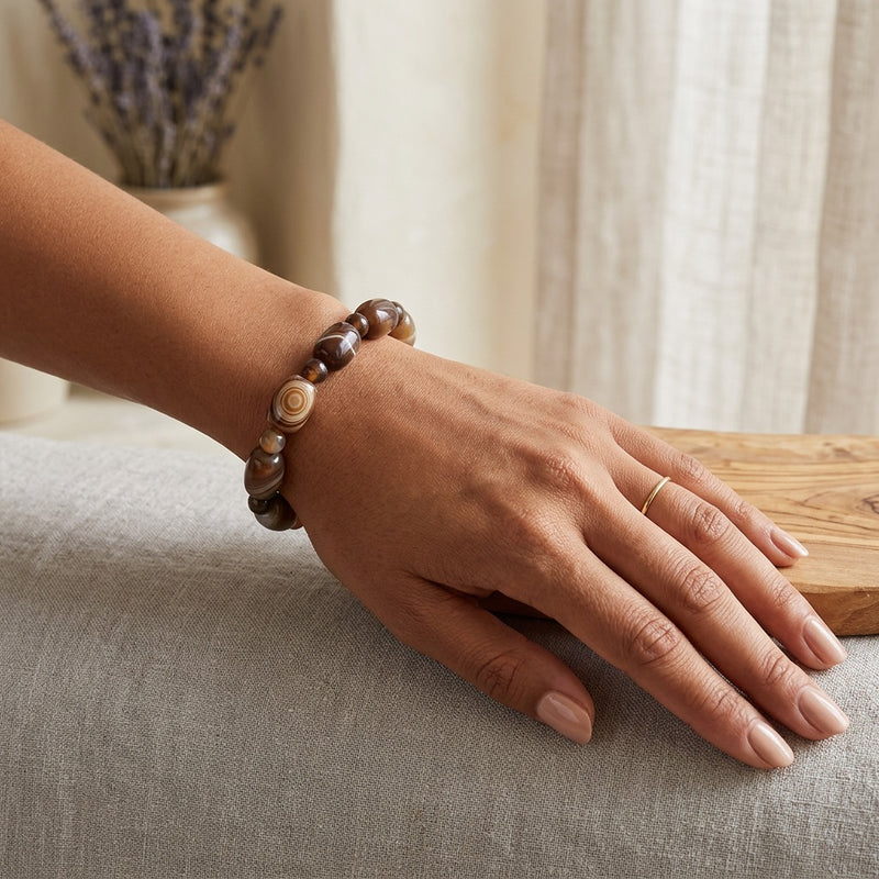 Coffee Agate Bracelet "Elyra"