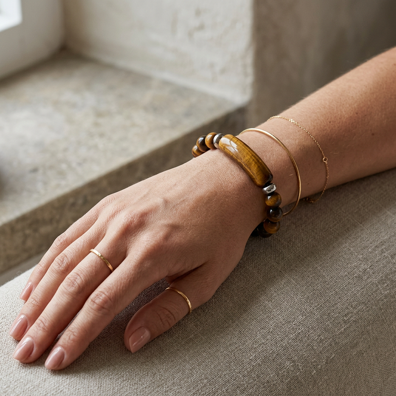 Tiger Eye Stone Bracelet "Solvane"