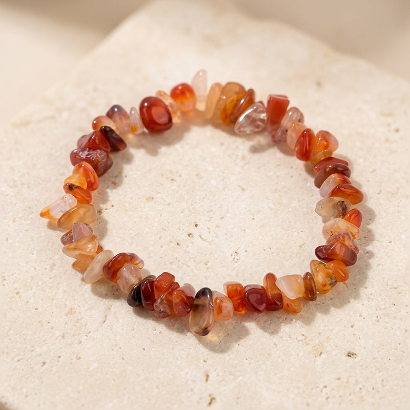 Carnelian Stone Elastic Bracelet "Nama Solis"