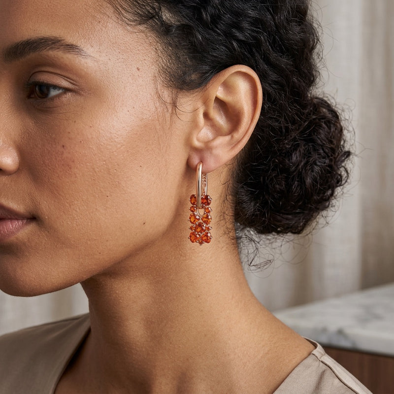Carnelian Earrings "Gradient"