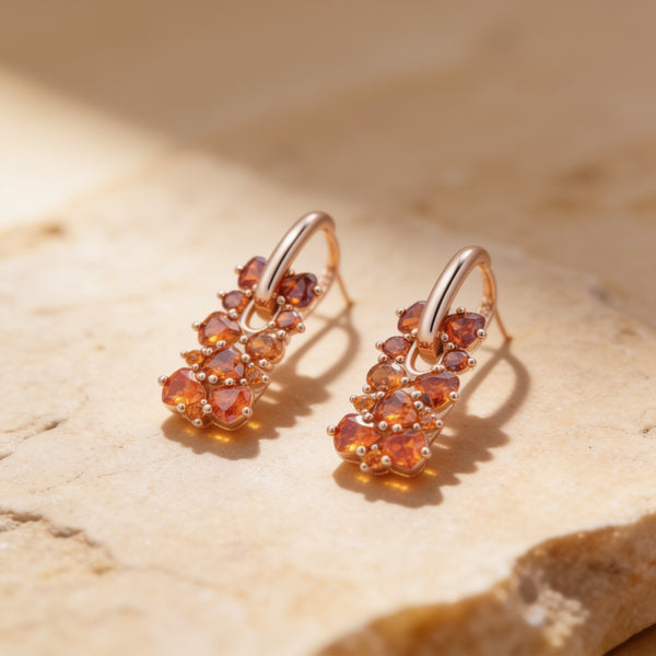 Carnelian Earrings "Gradient"