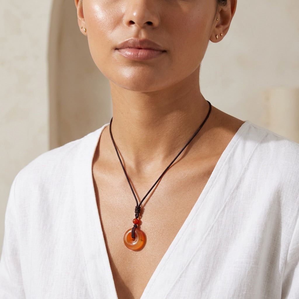 Carnelian Stone Pendant 