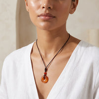 Carnelian Stone Pendant "Orbit"