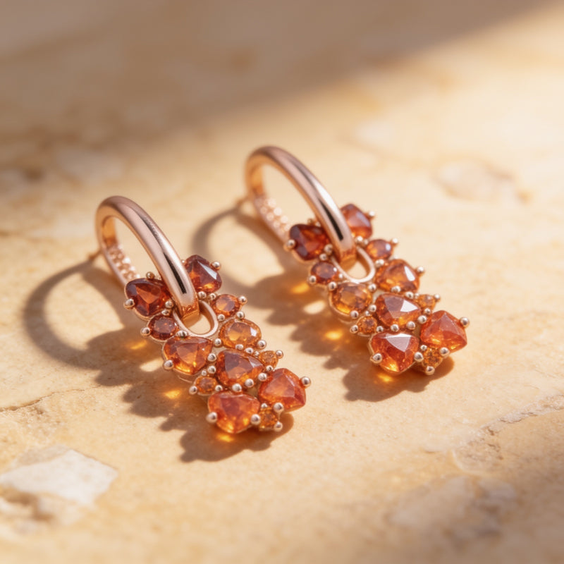 Carnelian Earrings "Gradient"