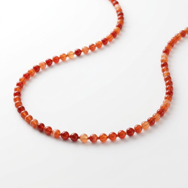 Carnelian Stone Necklace "Solar Ember"
