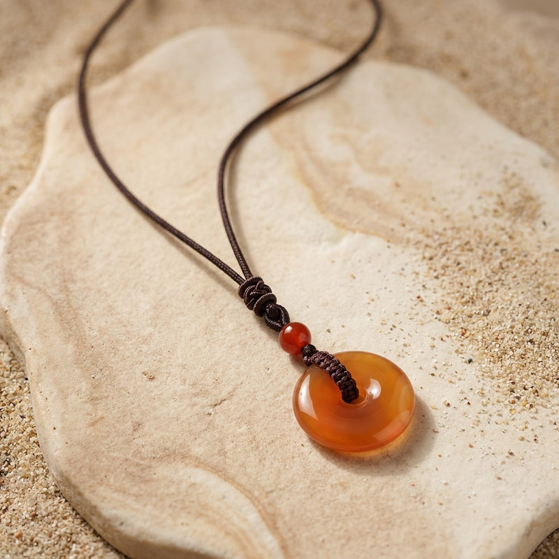 Carnelian Stone Pendant "Orbit"