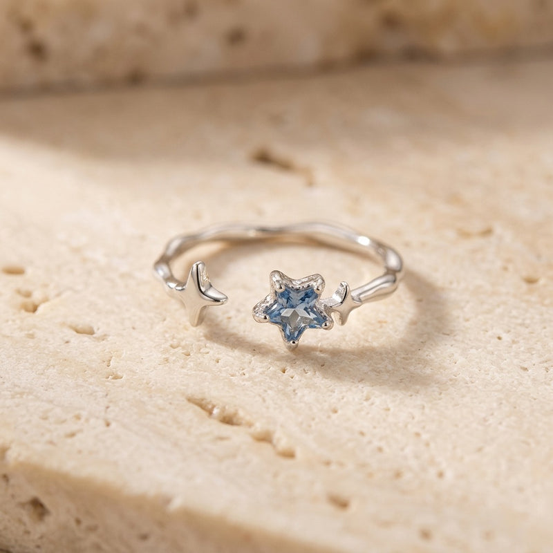 Blue Calcite Ring “Star”
