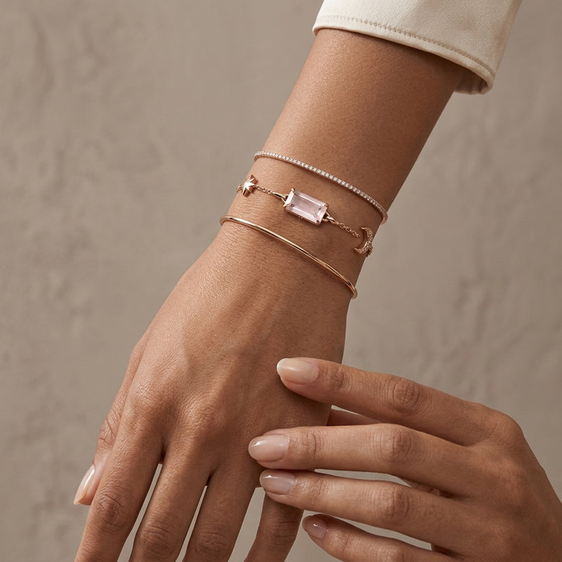 Rose Quartz Bracelet "Selune"