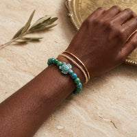 Chrysocolla Stone Bracelet "Turtle"