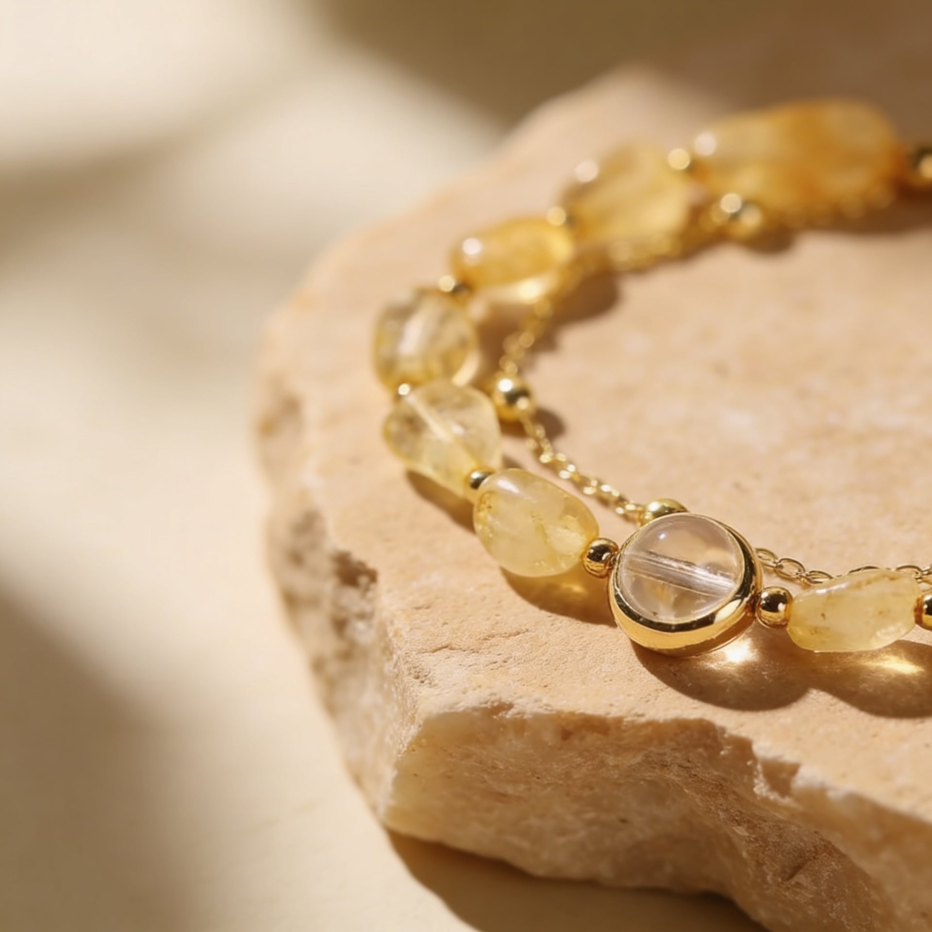 Citrine Crystal Bracelet "Golden Solstice"