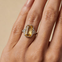 Citrine Stone Ring “Golden Aura”