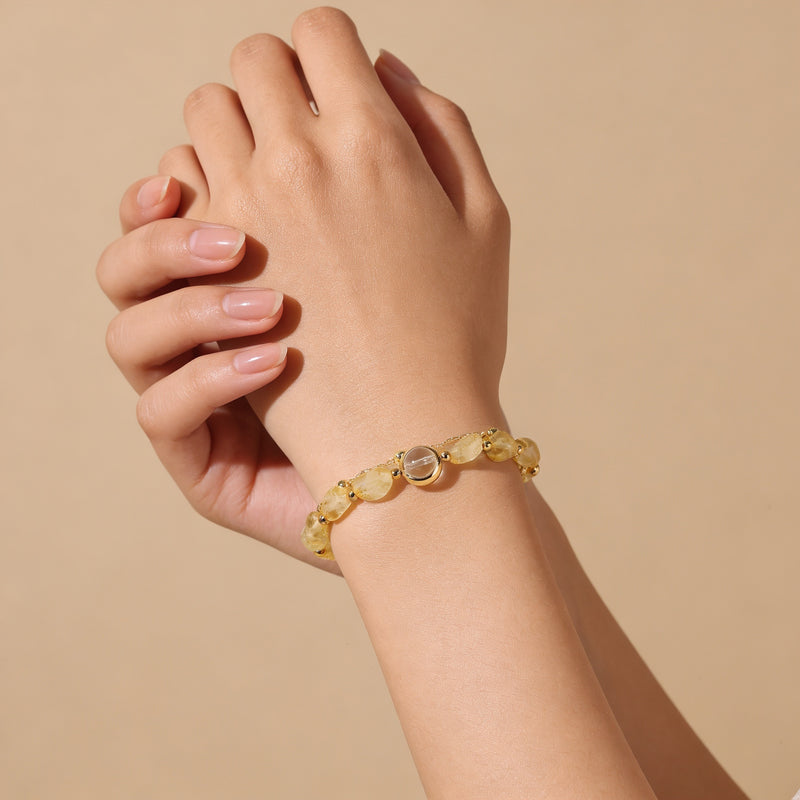 Citrine Crystal Bracelet "Golden Solstice"